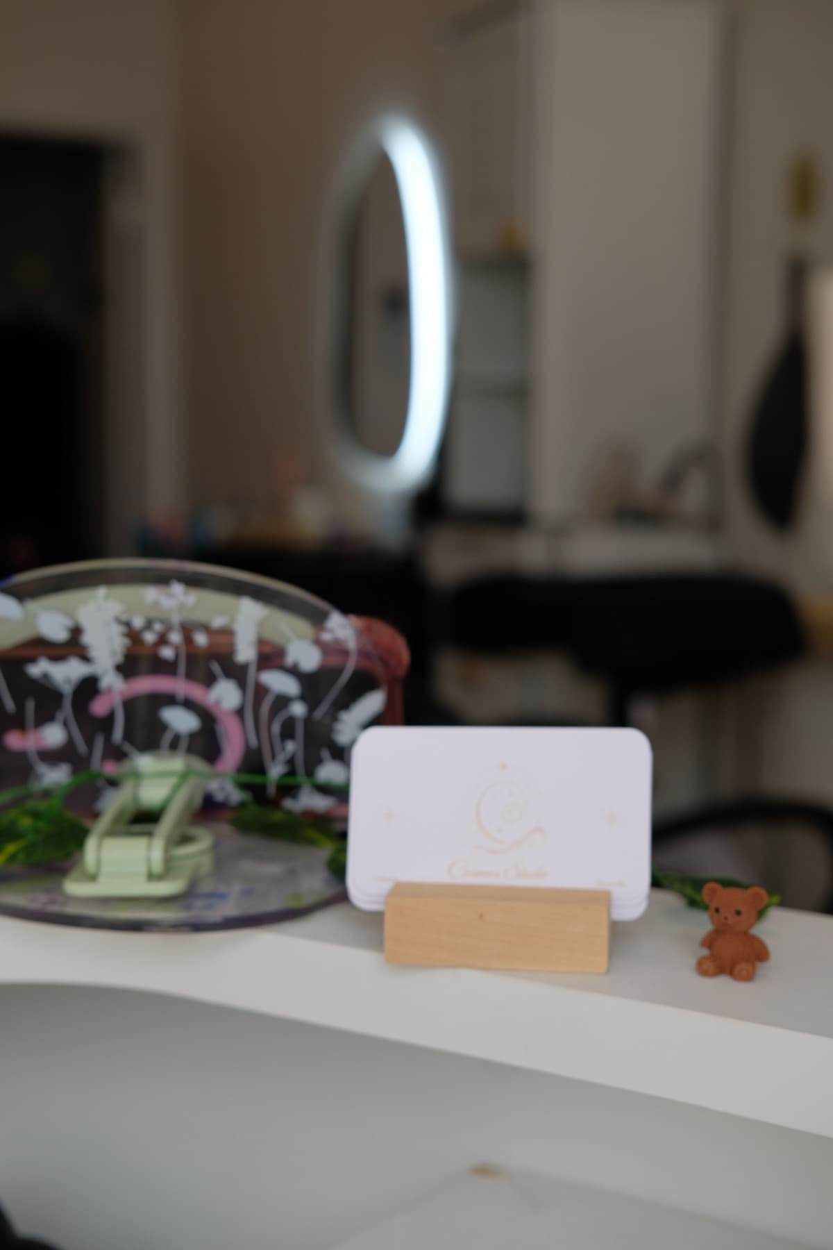 Cosmos Studio welcome details at the Titusville salon